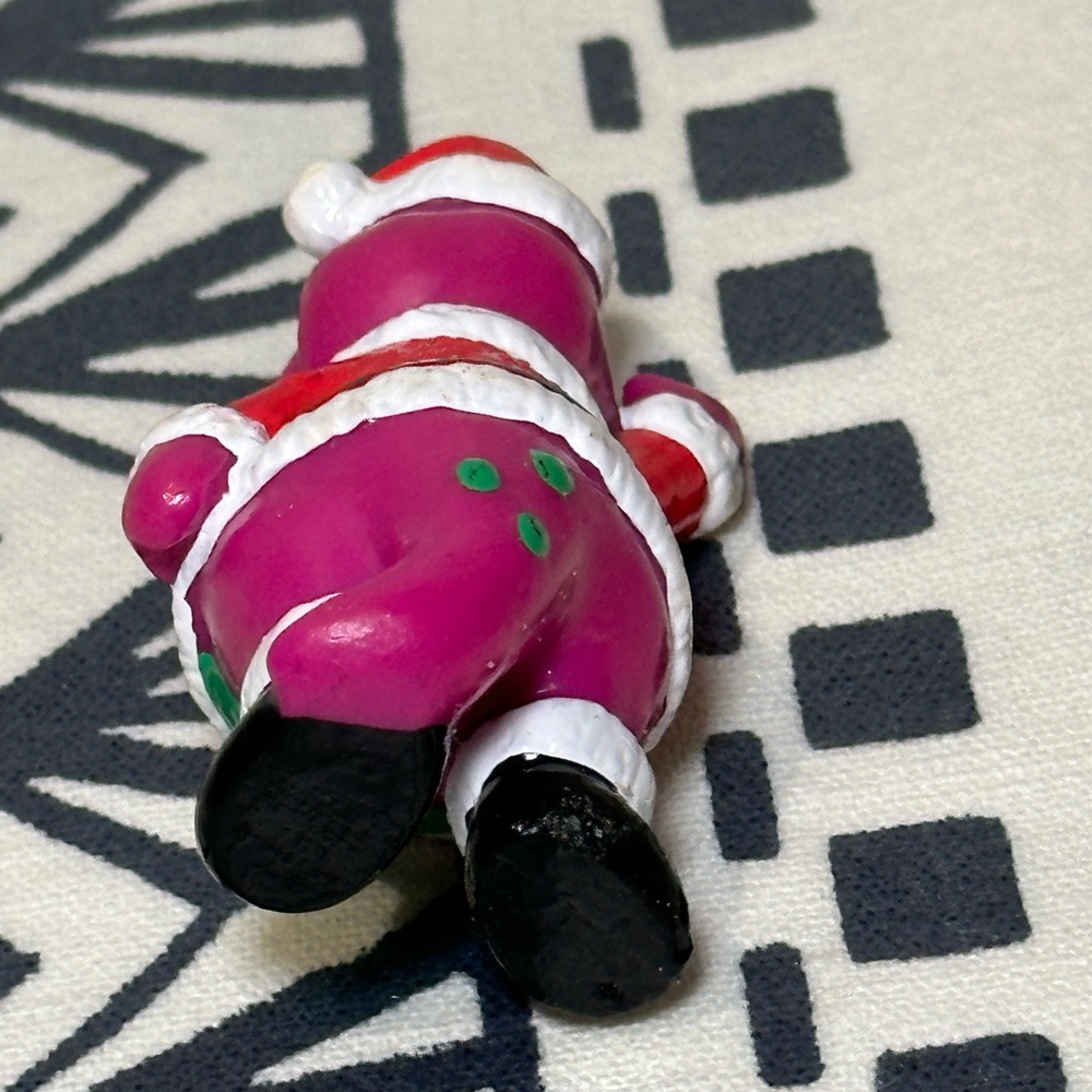 Barney the dinosaur Christmas Santa figurine Cake‎ Topper- 1993 - Picture 5 of 6